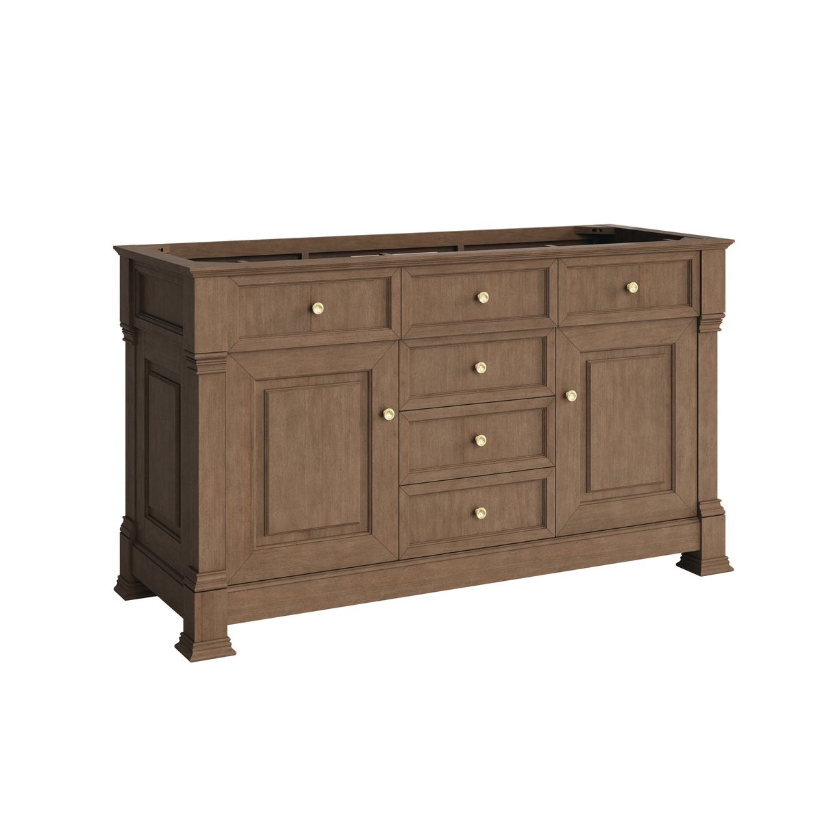 James Martin Vanities Brookfield 60" Pecan Double Vanity Pecan