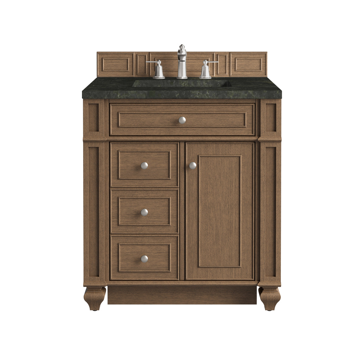 James Martin Vanities Bristol 30" Saddle Brown Single Vanity With 3 CM Phantome Eclos Top