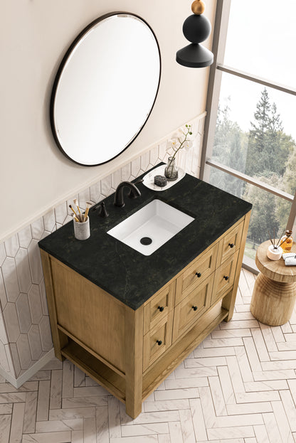 James Martin Vanities Breckenridge 36" Light Natural Oak Single Vanity With 3cm Phantome Eclos Top