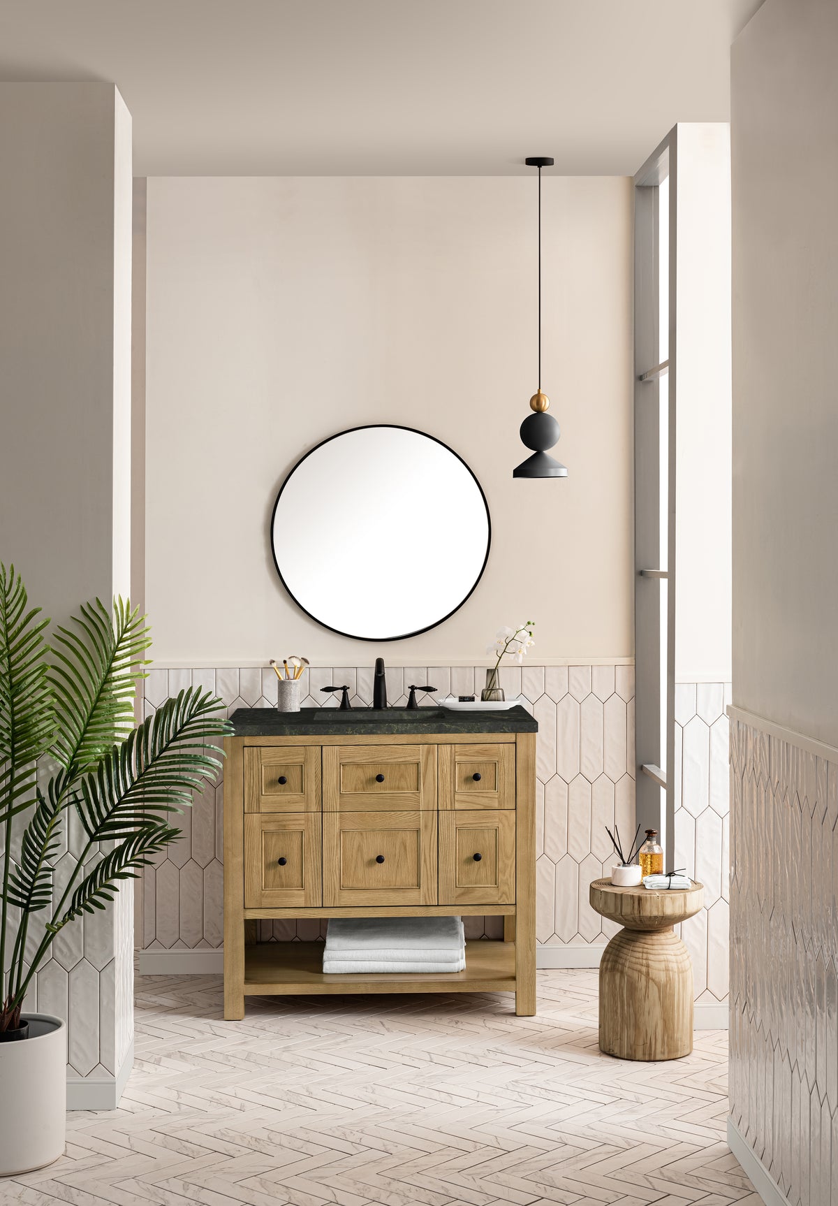James Martin Vanities Breckenridge 36" Light Natural Oak Single Vanity With 3cm Phantome Eclos Top