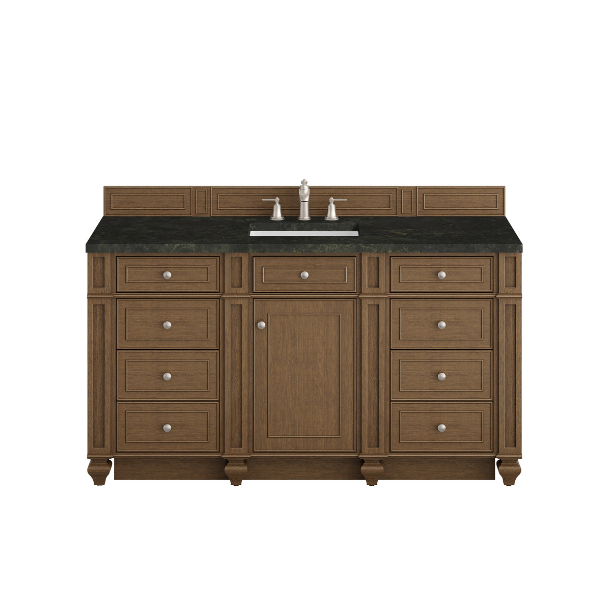 James Martin Vanities Bristol 60" Saddle Brown Single Vanity With 3 CM Phantome Eclos Top