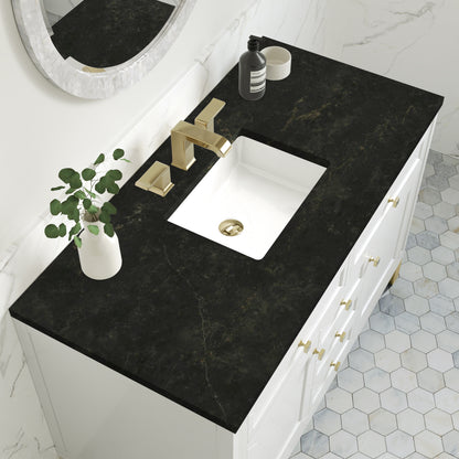 James Martin Vanities Chicago 48" Glossy White Single Vanity With 3 CM Phantome Eclos Top