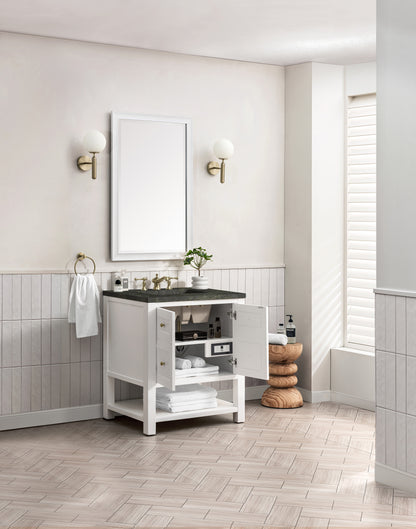 James Martin Vanities Breckenridge 30" Bright White Single Vanity With 3cm Phantome Eclos Top