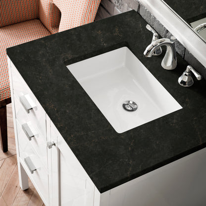 James Martin Vanities Addison 30" Glossy White Single Vanity With 3 CM Phantome Eclos Top