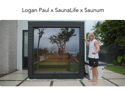 Saunum Air L 10 Nordic Black 10kW Sauna Heater With Climate Equalizer - Stainless Steel