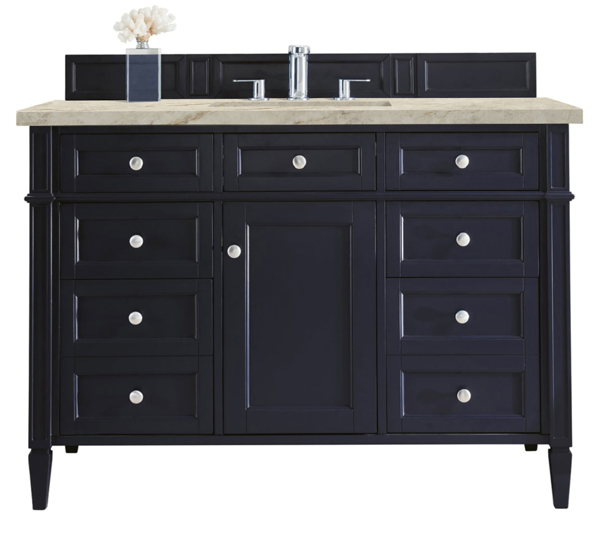 James Martin Vanities Brittany 48" Victory Blue Single Vanity With 3 CM Tajnar Eclos Top