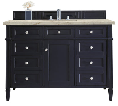 James Martin Vanities Brittany 48" Victory Blue Single Vanity With 3 CM Tajnar Eclos Top