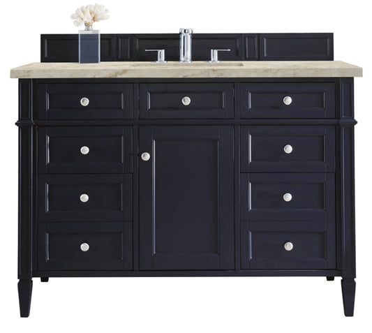 James Martin Vanities Brittany 48" Victory Blue Single Vanity With 3 CM Tajnar Eclos Top