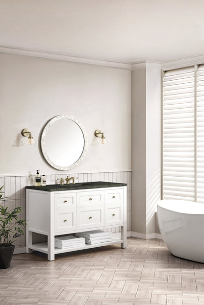 James Martin Vanities Breckenridge 48" Bright White Single Vanity With 3cm Phantome Eclos Top