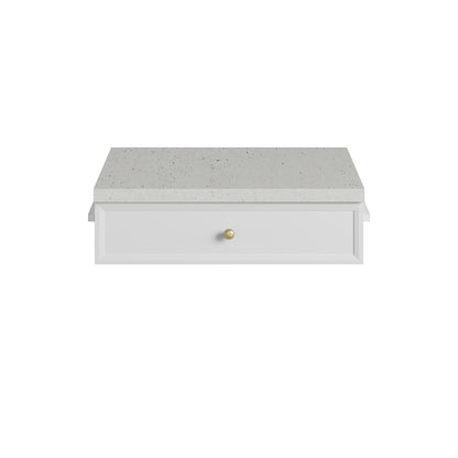 James Martin Vanities Bellshire 24" Bright White Drawer Unit With 3cm Lime Delight Silestone Top
