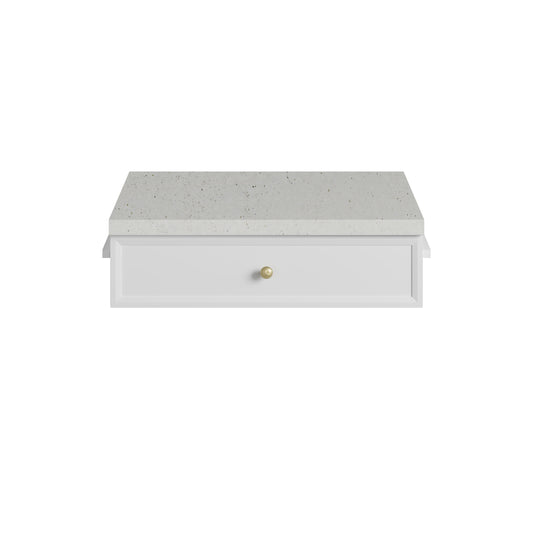 James Martin Vanities Bellshire 24" Bright White Drawer Unit With 3cm Lime Delight Silestone Top