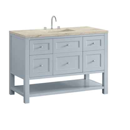 James Martin Vanities Breckenridge 48" Serenity Blue Single Vanity With 3cm Tajnar Eclos Top