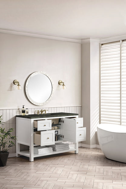 James Martin Vanities Breckenridge 48" Bright White Single Vanity With 3cm Phantome Eclos Top