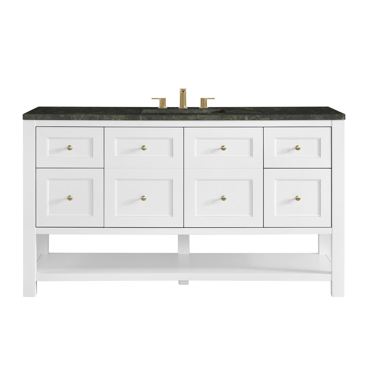 James Martin Vanities Breckenridge 60" Bright White Single Vanity With 3cm Phantome Eclos Top