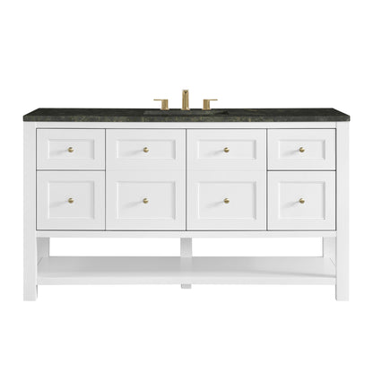 James Martin Vanities Breckenridge 60" Bright White Single Vanity With 3cm Phantome Eclos Top