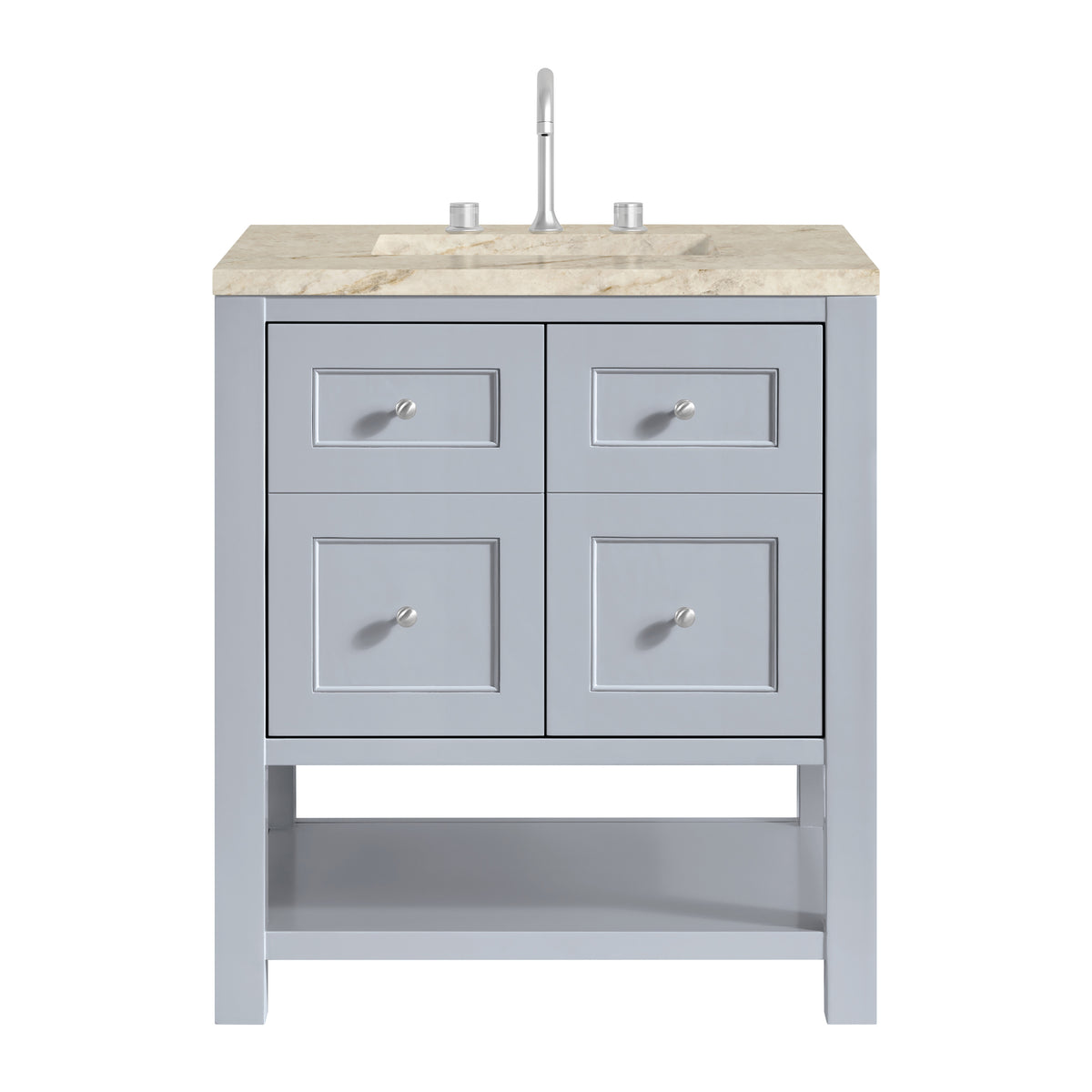 James Martin Vanities Breckenridge 30" Serenity Blue Single Vanity With 3cm Tajnar Eclos Top
