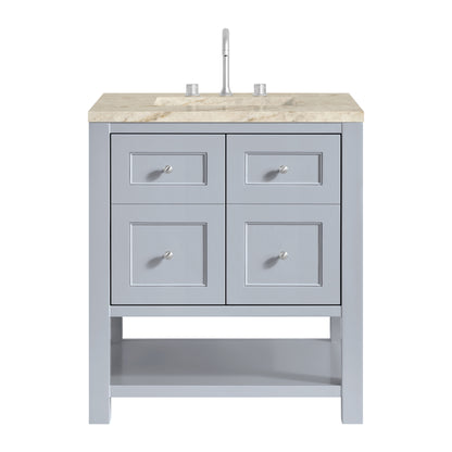 James Martin Vanities Breckenridge 30" Serenity Blue Single Vanity With 3cm Tajnar Eclos Top