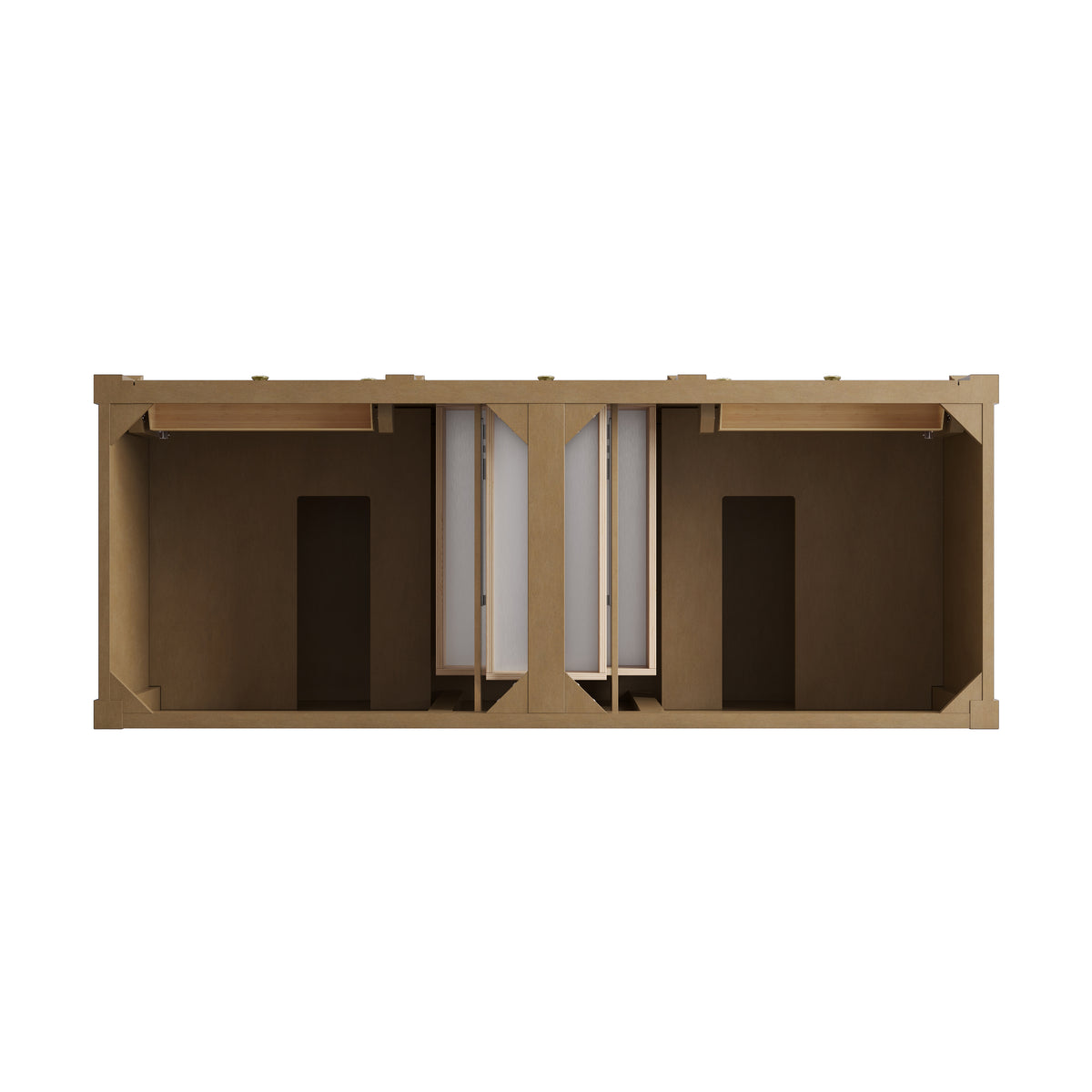 James Martin Vanities Brittany 60" Pecan Double Vanity With 3 CM Charcoal Soapstone Silestone Top