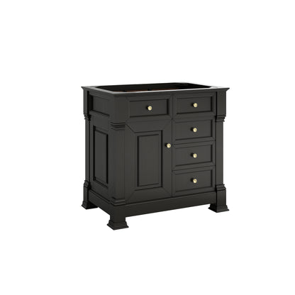 James Martin Vanities Brookfield 36" Black Onyx Single Vanity With 3 CM Phantome Eclos Top