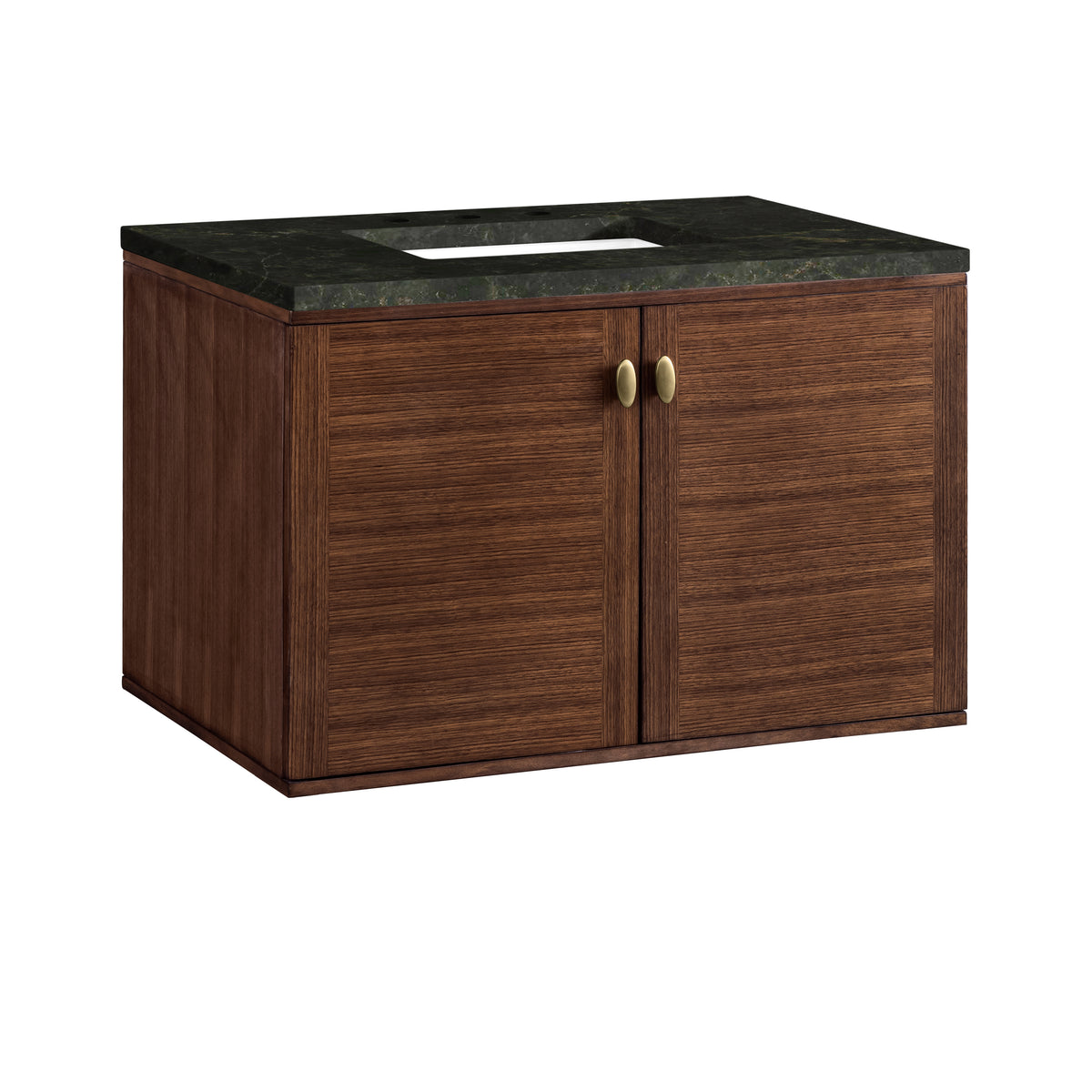 James Martin Vanities Amberly 36" Mid-Century Walnut Single Vanity With 3 CM Phantome Eclos Top