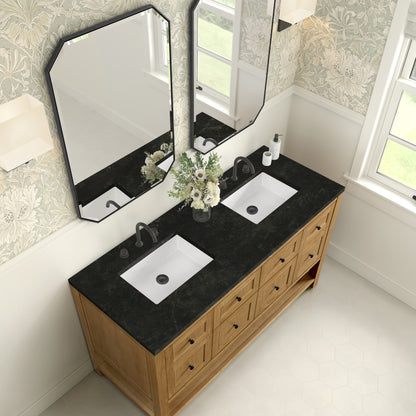 James Martin Vanities Breckenridge 60" Light Natural Oak Double Vanity With 3cm Phantome Eclos Top