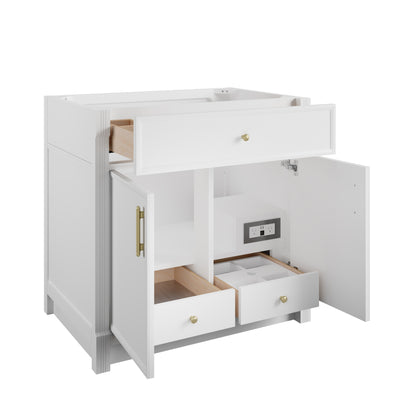 James Martin Vanities Bellshire 36" Bright White Single Vanity Cabinet