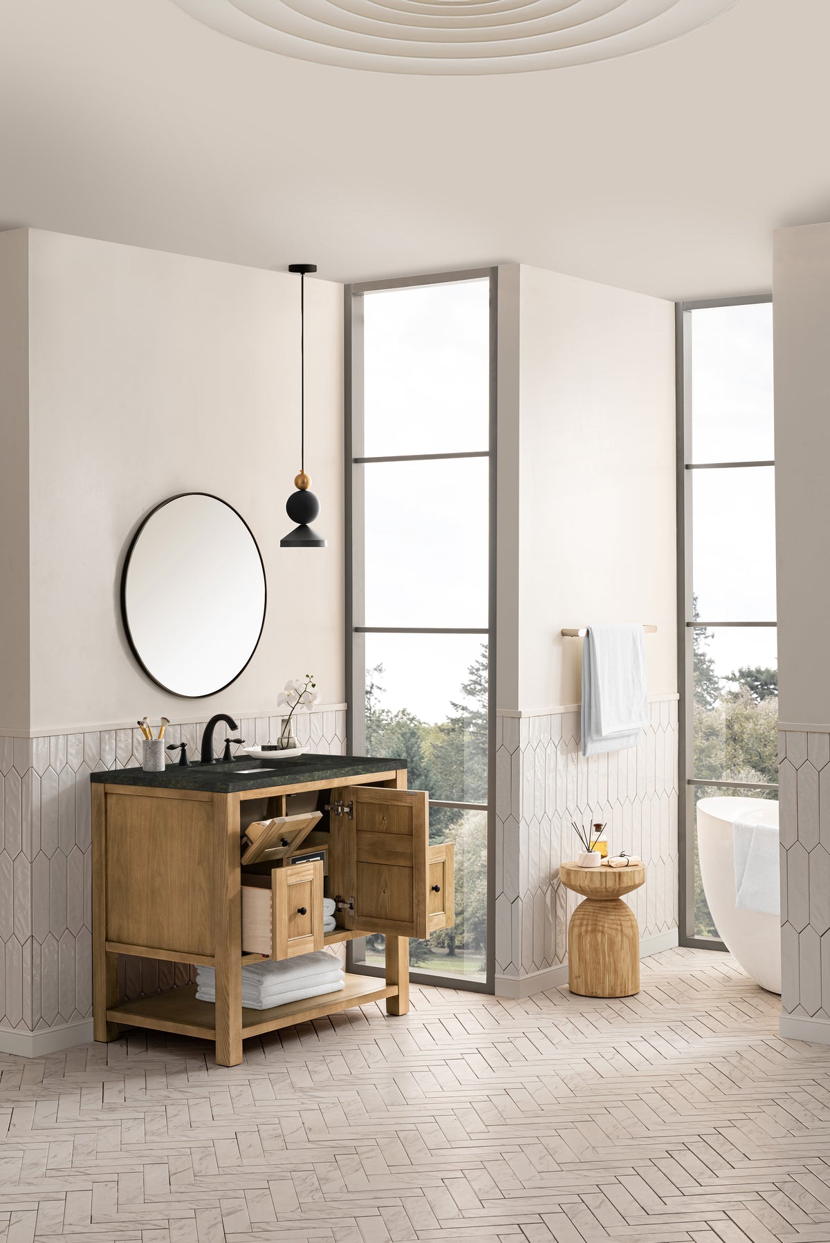 James Martin Vanities Breckenridge 36" Light Natural Oak Single Vanity With 3cm Phantome Eclos Top