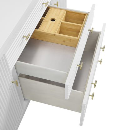 James Martin Vanities Myrrin 60" Bright White Double Vanity Bright