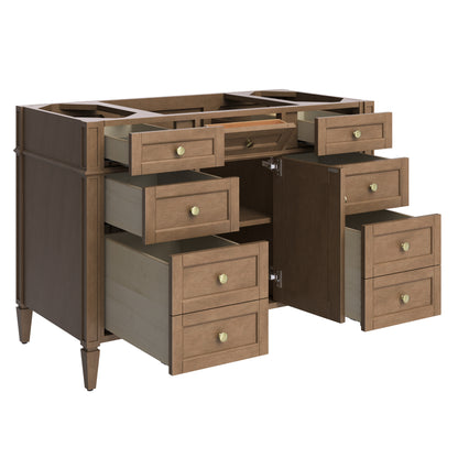 James Martin Vanities Brittany 48" Pecan Single Vanity With 3 CM Phantome Eclos Top