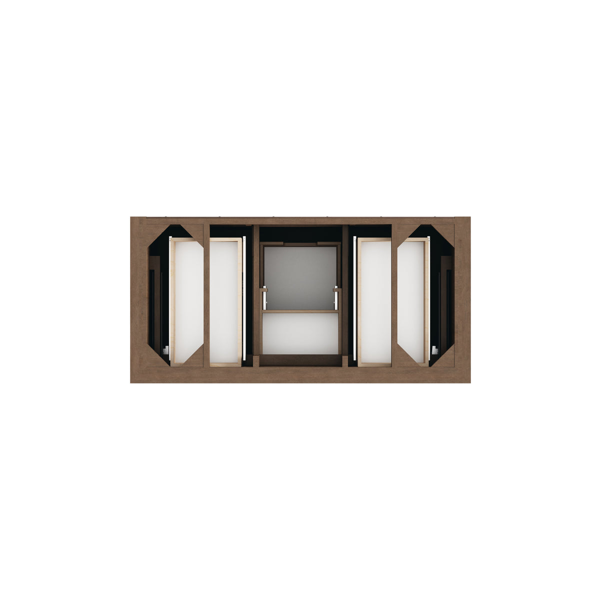 James Martin Vanities Brookfield 48" Pecan Single Vanity With 3 CM Siberian Silestone Top and FreePower Wireless Charger