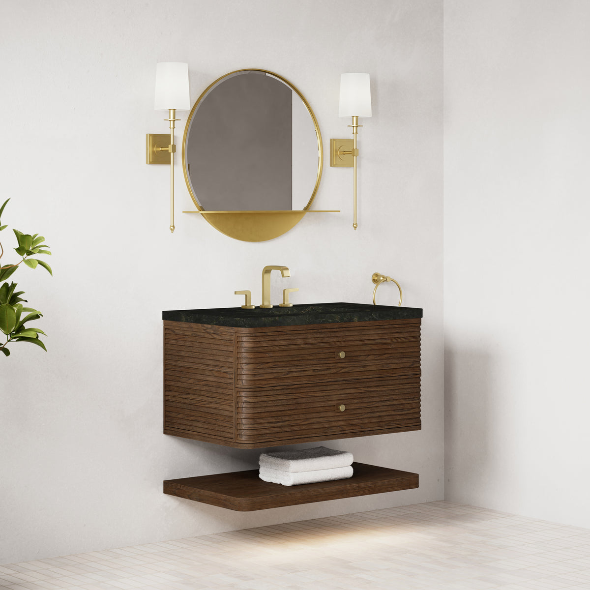 James Martin Vanities Allamari 36" Sable Single Vanity With 3 CM Phantome Eclos Top