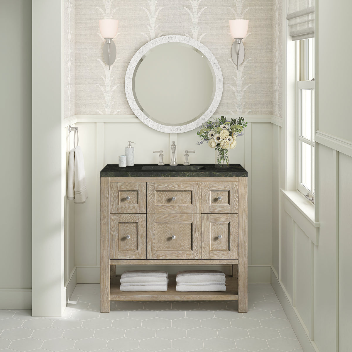 James Martin Vanities Breckenridge 36" Whitewashed Oak Single Vanity With 3cm Phantome Eclos Top