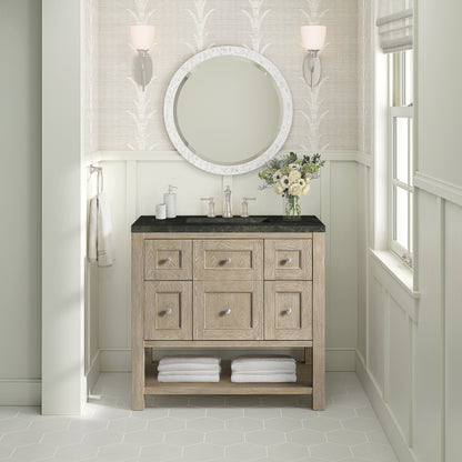 James Martin Vanities Breckenridge 36" Whitewashed Oak Single Vanity With 3cm Phantome Eclos Top