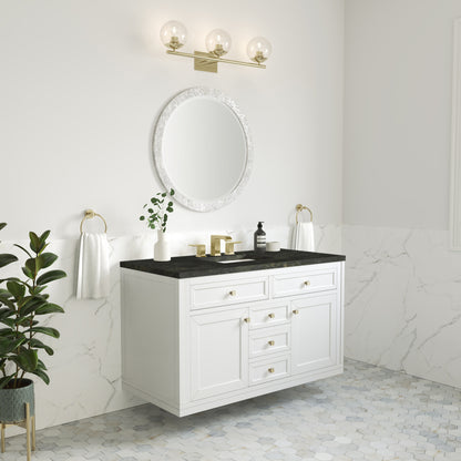James Martin Vanities Chicago 48" Glossy White Single Vanity With 3 CM Phantome Eclos Top