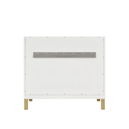 James Martin Vanities Chicago 36" Glossy White Single Vanity With 3 CM Siberian Silestone Top