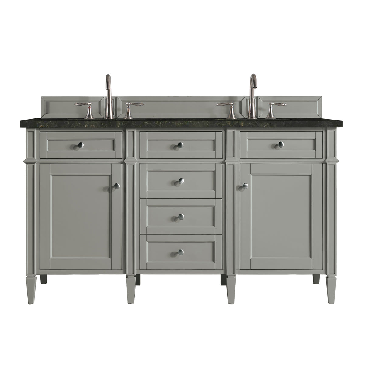 James Martin Vanities Brittany 60" Urban Gray Double Vanity With 3 CM Phantome Eclos Top