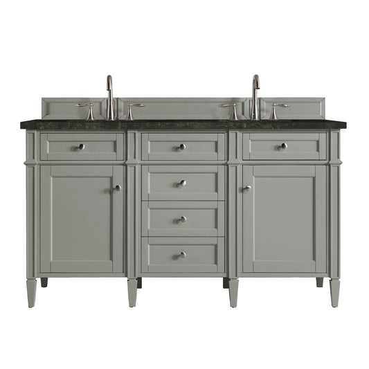 James Martin Vanities Brittany 60" Urban Gray Double Vanity With 3 CM Phantome Eclos Top
