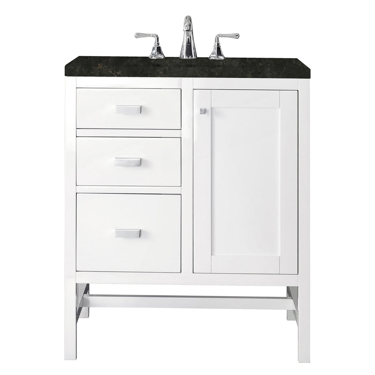 James Martin Vanities Addison 30" Glossy White Single Vanity With 3 CM Phantome Eclos Top