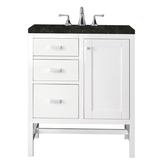 James Martin Vanities Addison 30" Glossy White Single Vanity With 3 CM Phantome Eclos Top