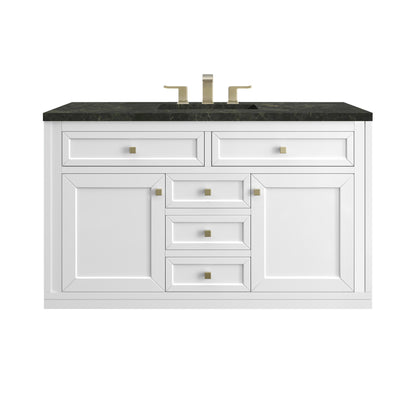 James Martin Vanities Chicago 48" Glossy White Single Vanity With 3 CM Phantome Eclos Top