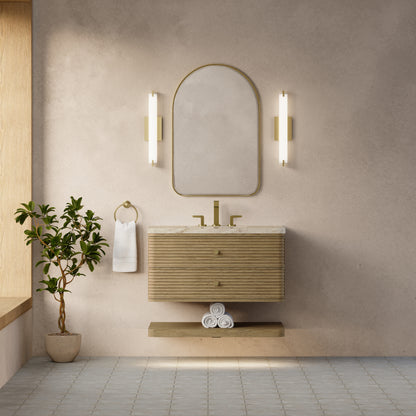 James Martin Vanities Allamari 36" Dune Mist Single Vanity With 3 CM Tajnar Eclos Top