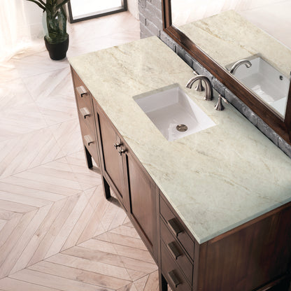 James Martin Vanities Addison 60" Mid-Century Acacia Single Vanity With 3 CM Tajnar Eclos Top