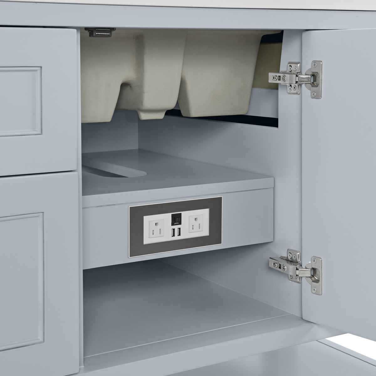 James Martin Vanities Breckenridge 48" Serenity Blue Single Vanity With 3cm Phantome Eclos Top