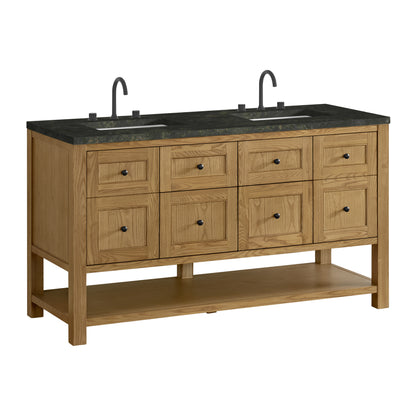 James Martin Vanities Breckenridge 60" Light Natural Oak Double Vanity With 3cm Phantome Eclos Top