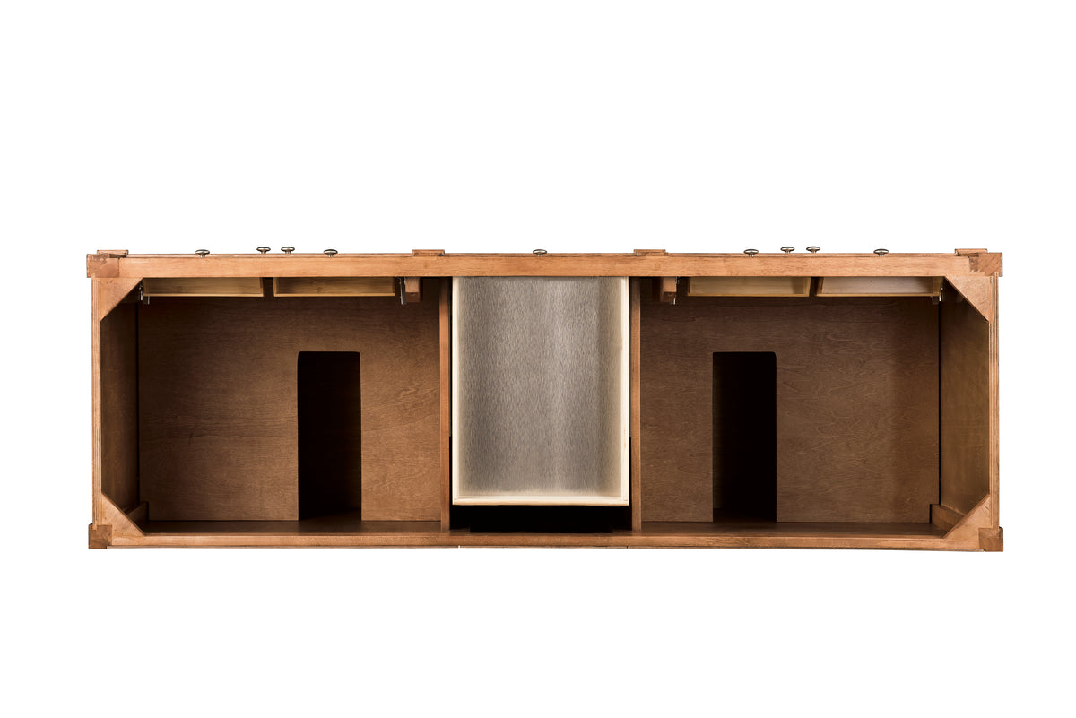 James Martin Vanities Brittany 72" Saddle Brown Double Vanity With 3 CM Phantome Eclos Top
