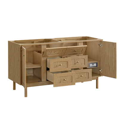 James Martin Vanities Laurent 60" Light Natural Oak Double Vanity Light