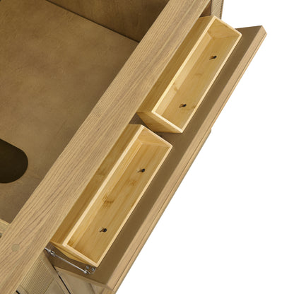 James Martin Vanities Lorelai 72" Light Natural Oak Double Vanity Light