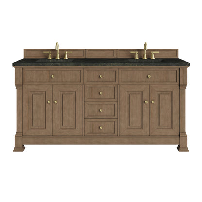 James Martin Vanities Brookfield 72" Pecan Double Vanity With 3 CM Phantome Eclos Top