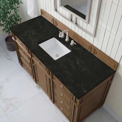 James Martin Vanities Bristol 60" Saddle Brown Single Vanity With 3 CM Phantome Eclos Top