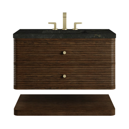 James Martin Vanities Allamari 36" Sable Single Vanity With 3 CM Phantome Eclos Top